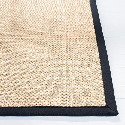 SAFAVIEH Area Rug 11x15 - Natural Fiber Collection - Large - Maize & Linen Color, Sisal, Woven Design with Border (NF141B) - Colors B