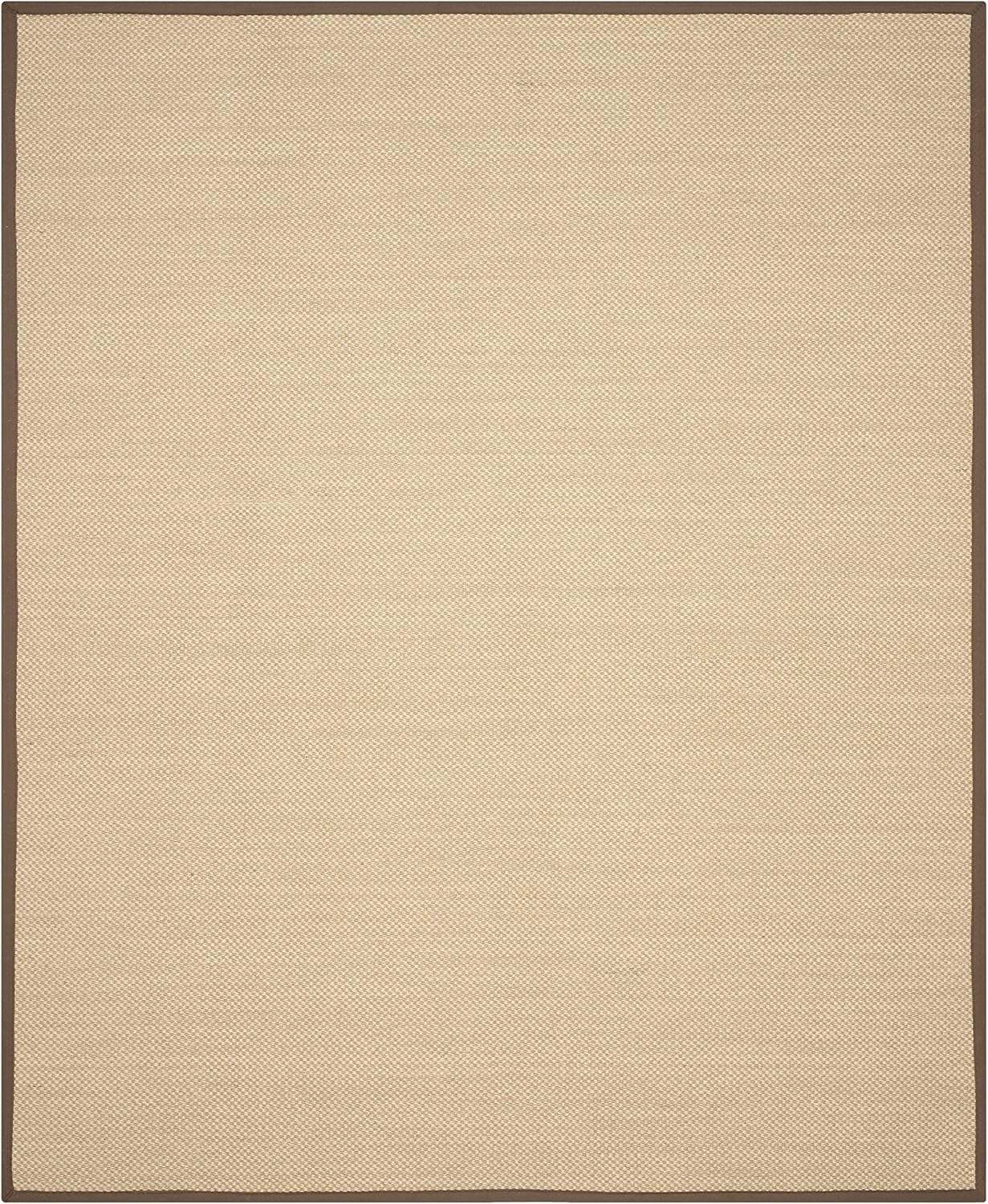 SAFAVIEH Area Rug 11x15 - Natural Fiber Collection - Large - Maize & Linen Color, Sisal, Woven Design with Border (NF141B) - Colors A