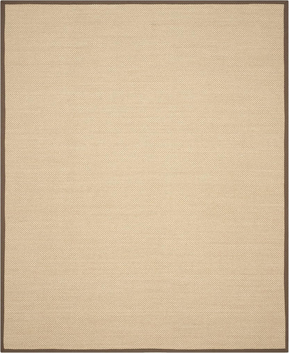 SAFAVIEH Area Rug 11x15 - Natural Fiber Collection - Large - Maize & Linen Color, Sisal, Woven Design with Border (NF141B) - Colors B