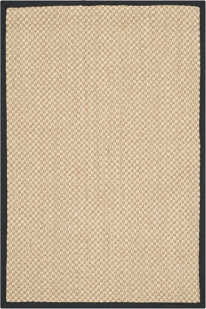 SAFAVIEH Area Rug 11x15 - Natural Fiber Collection - Large - Maize & Linen Color, Sisal, Woven Design with Border (NF141B) - Colors A