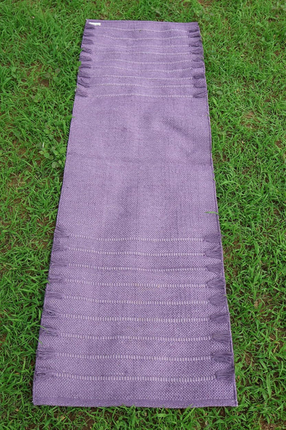 EcoComfort Cotton Yoga Mat - Hand-Woven, Extra-Thick for Ultimate Home Fitness - Durable & Stylish Yoga Rug (24”x72”x5mm)