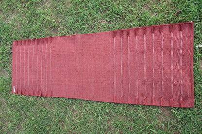 EcoComfort Cotton Yoga Mat - Hand-Woven, Extra-Thick for Ultimate Home Fitness - Durable & Stylish Yoga Rug (24”x72”x5mm)