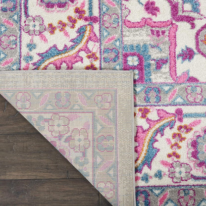 Nourison Home Passion Teal Multicolor 9' x 12' Area Rug - Easy Clean, Non Shedding, Bed Room, Living Room, Dining Room, Kitchen (9' x 12')