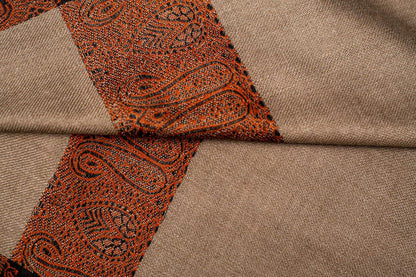 Soft Premium Wool Blend Meditation Shawl - Large Unisex Prayer Wrap, Oversize Scarf & Versatile Blanket