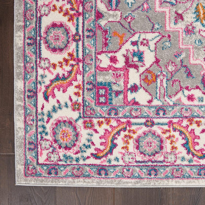 Nourison Home Passion Teal Multicolor 9' x 12' Area Rug - Easy Clean, Non Shedding, Bed Room, Living Room, Dining Room, Kitchen (9' x 12')