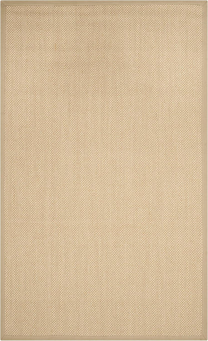 SAFAVIEH Area Rug 11x15 - Natural Fiber Collection - Large - Maize & Linen Color, Sisal, Woven Design with Border (NF141B) - Colors A