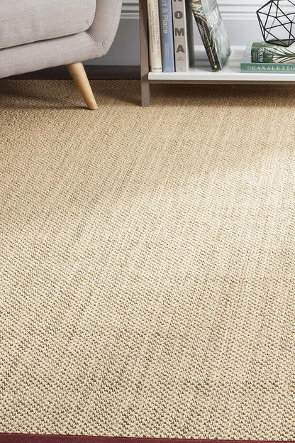 SAFAVIEH Area Rug 11x15 - Natural Fiber Collection - Large - Maize & Linen Color, Sisal, Woven Design with Border (NF141B) - Colors A