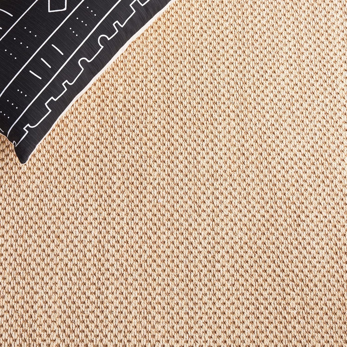 SAFAVIEH Area Rug 11x15 - Natural Fiber Collection - Large - Maize & Linen Color, Sisal, Woven Design with Border (NF141B) - Colors A