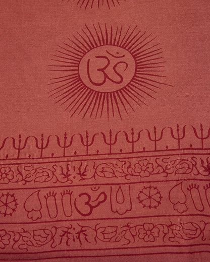 Yoga Scarf Meditation Shawl Large Wrap Hindu Prayer Stole OM print