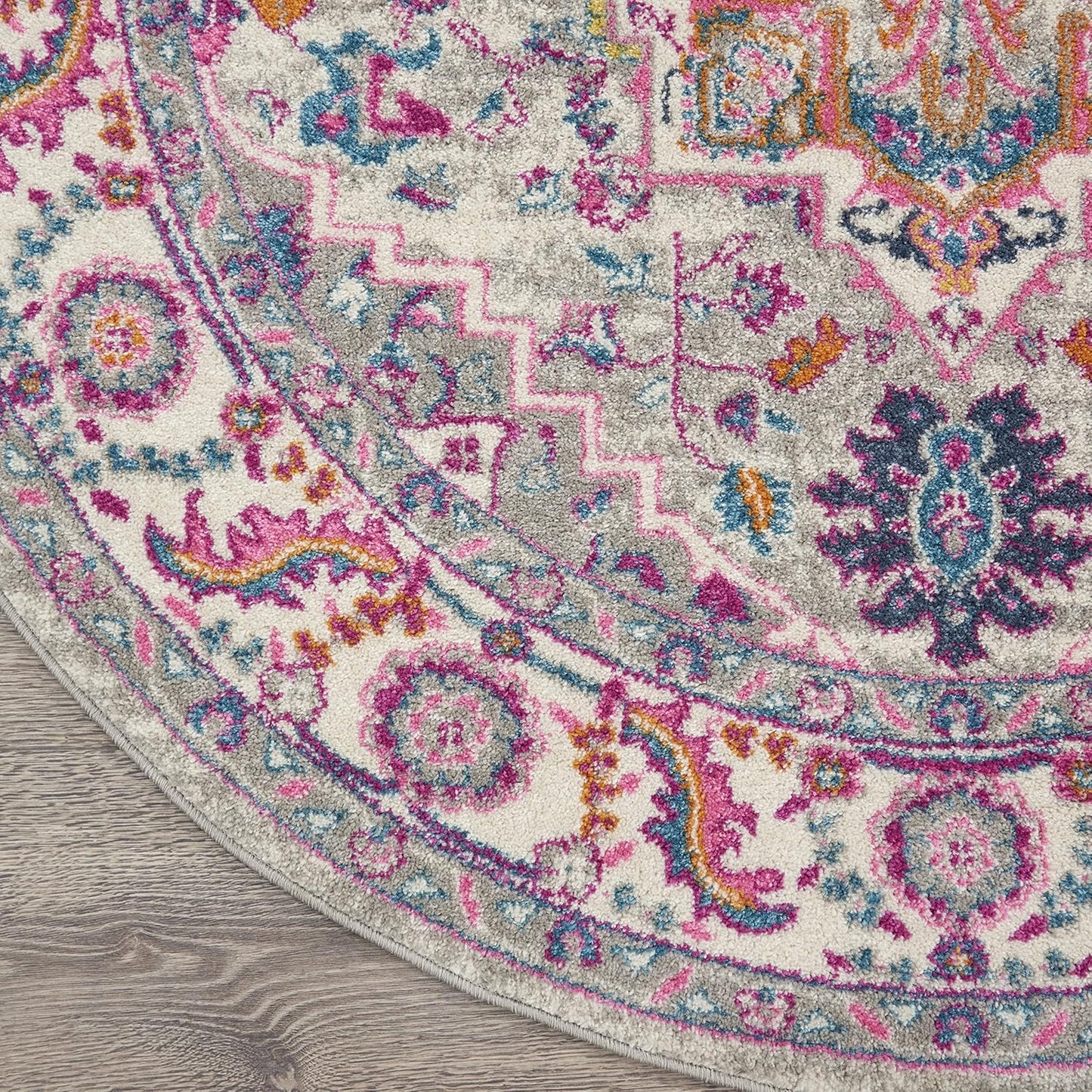 Nourison Home Passion Teal Multicolor 9' x 12' Area Rug - Easy Clean, Non Shedding, Bed Room, Living Room, Dining Room, Kitchen (9' x 12')