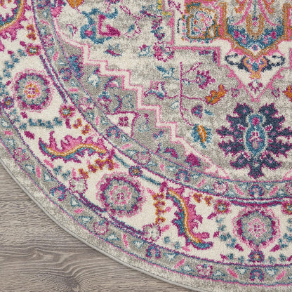 Nourison Home Passion Teal Multicolor 9' x 12' Area Rug - Easy Clean, Non Shedding, Bed Room, Living Room, Dining Room, Kitchen (9' x 12')