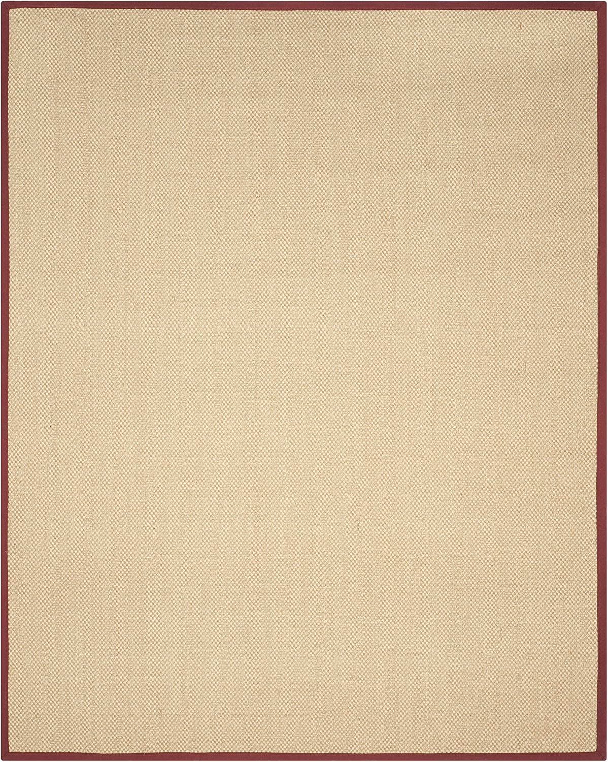 SAFAVIEH Area Rug 11x15 - Natural Fiber Collection - Large - Maize & Linen Color, Sisal, Woven Design with Border (NF141B) - Colors A