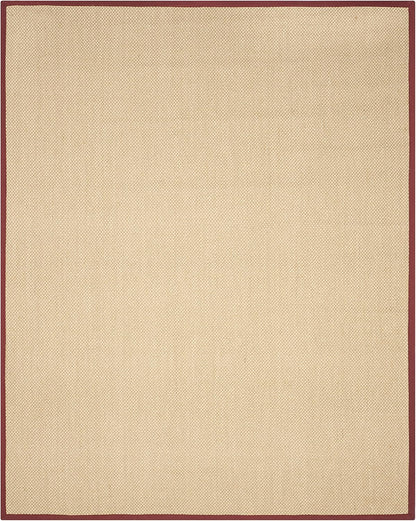 SAFAVIEH Area Rug 11x15 - Natural Fiber Collection - Large - Maize & Linen Color, Sisal, Woven Design with Border (NF141B) - Colors A