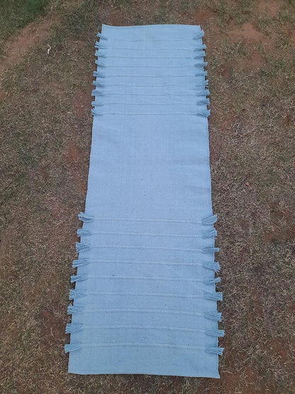 Jaipur art & Rugs Organic Cotton Yoga Mat - Eco-Friendly Hand-Woven Rug - Non Slip & Thick (24”x72”x5mm) for Everyday Fitness at Home - Comfortable Extra-Long