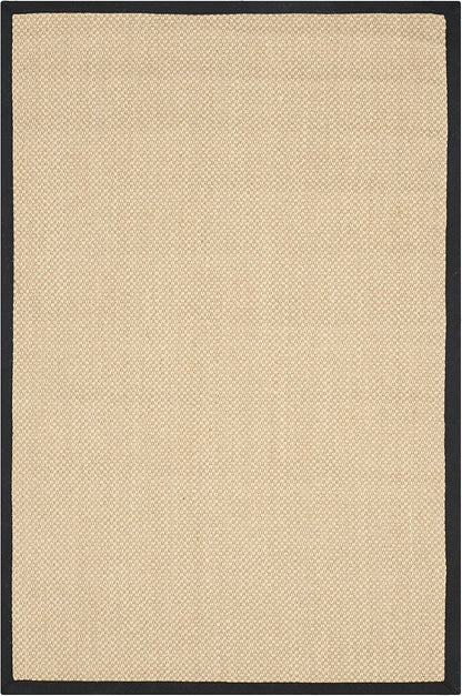 SAFAVIEH Area Rug 11x15 - Natural Fiber Collection - Large - Maize & Linen Color, Sisal, Woven Design with Border (NF141B) - Colors A