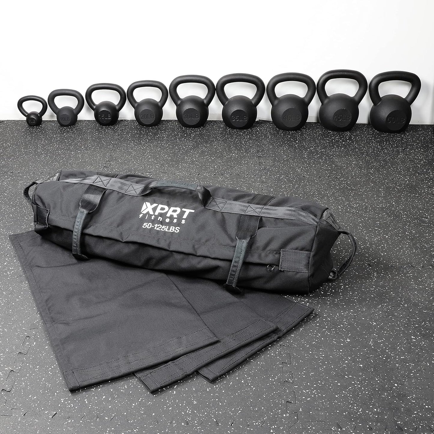 XPRT Fitness Workout Sandbag for Heavy Duty Workout Cross Training 7 Multi-positional Handles - Color Army Green/Black/Camo