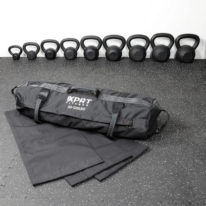 XPRT Fitness Workout Sandbag for Heavy Duty Workout Cross Training 7 Multi-positional Handles - Color Army Green/Black/Camo