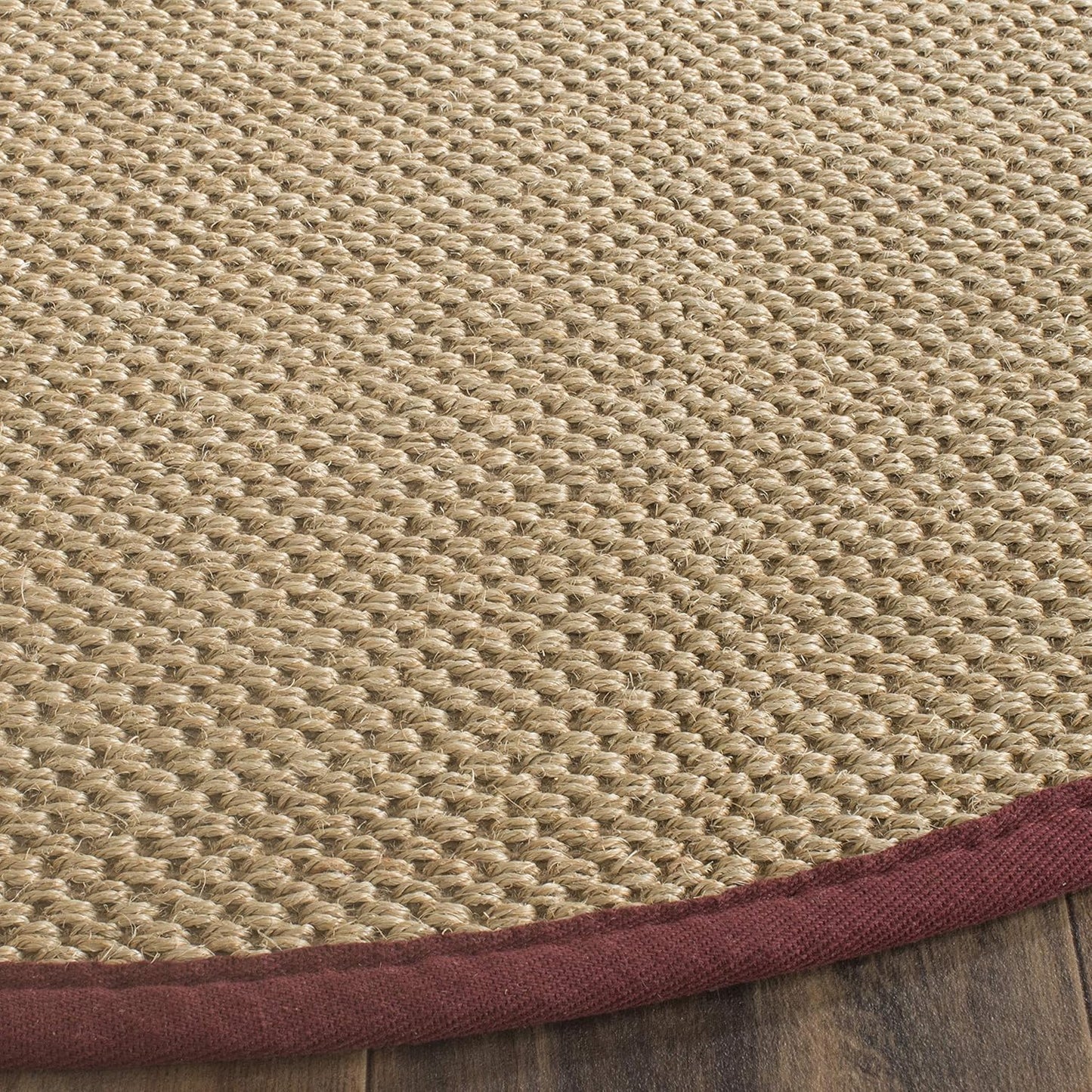 SAFAVIEH Area Rug 11x15 - Natural Fiber Collection - Large - Maize & Linen Color, Sisal, Woven Design with Border (NF141B) - Colors B