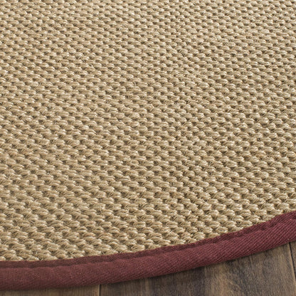 SAFAVIEH Area Rug 11x15 - Natural Fiber Collection - Large - Maize & Linen Color, Sisal, Woven Design with Border (NF141B) - Colors B