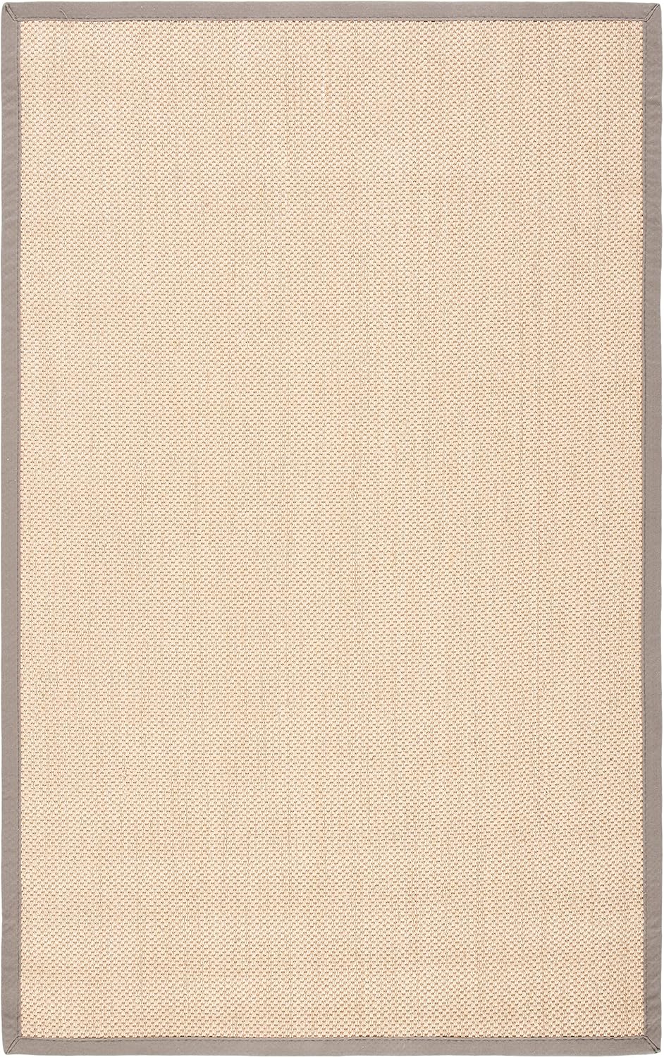 SAFAVIEH Area Rug 11x15 - Natural Fiber Collection - Large - Maize & Linen Color, Sisal, Woven Design with Border (NF141B) - Colors A