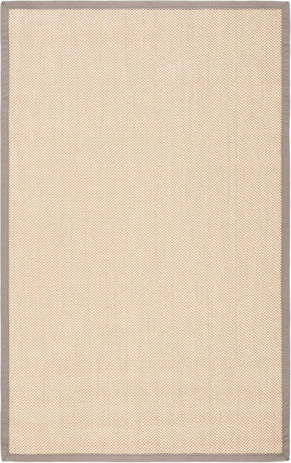 SAFAVIEH Area Rug 11x15 - Natural Fiber Collection - Large - Maize & Linen Color, Sisal, Woven Design with Border (NF141B) - Colors A