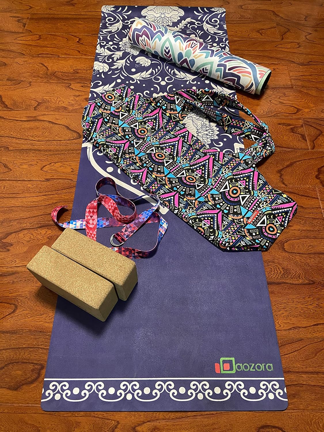 Aozora Yoga Mat Bag Large Yoga Mat Tote Sling Carrier with Pockets Fits Mats with Multi-Functional Storage Pockets Light and Durable