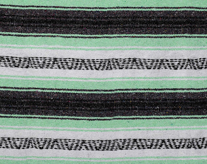 Open Road Goods Blue Mexican Blanket - Authentic Serape Falsa Blanket - Handmade