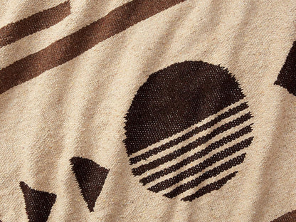 Mexican Blanket by Laguna Beach Textile Co - Beach, Yoga, Camping, or Decorative Throw Blanket - Traditional Handmade Serape (Ivory)