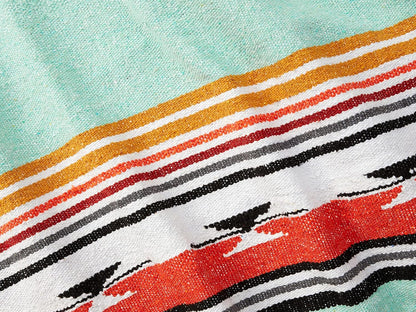 Mexican Blanket by Laguna Beach Textile Co - Beach, Yoga, Camping, or Decorative Throw Blanket - Traditional Handmade Serape (Ivory)