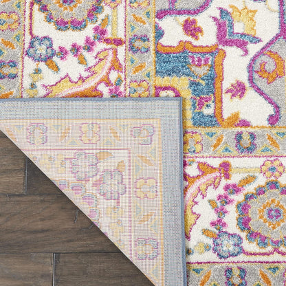 Nourison Home Passion Teal Multicolor 9' x 12' Area Rug - Easy Clean, Non Shedding, Bed Room, Living Room, Dining Room, Kitchen (9' x 12')