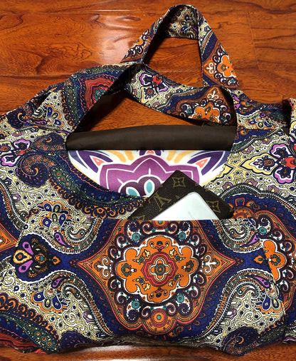 Aozora Yoga Mat Bag Large Yoga Mat Tote Sling Carrier with Pockets Fits Mats with Multi-Functional Storage Pockets Light and Durable