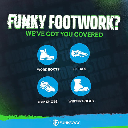 FunkAway Odor Eliminating Spray for Shoes, Skates, Work Boots & More, 8 oz., 4 Pack, Extreme Odor Eliminator, Perfect for Stinky Stuff You Can't Put in the Wash