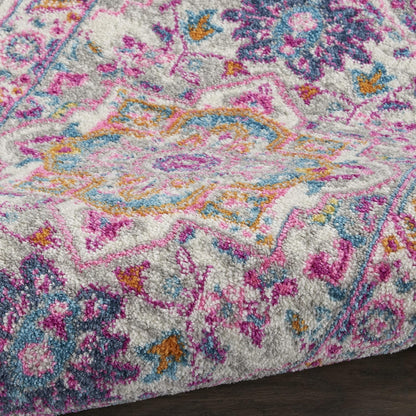 Nourison Home Passion Teal Multicolor 9' x 12' Area Rug - Easy Clean, Non Shedding, Bed Room, Living Room, Dining Room, Kitchen (9' x 12')