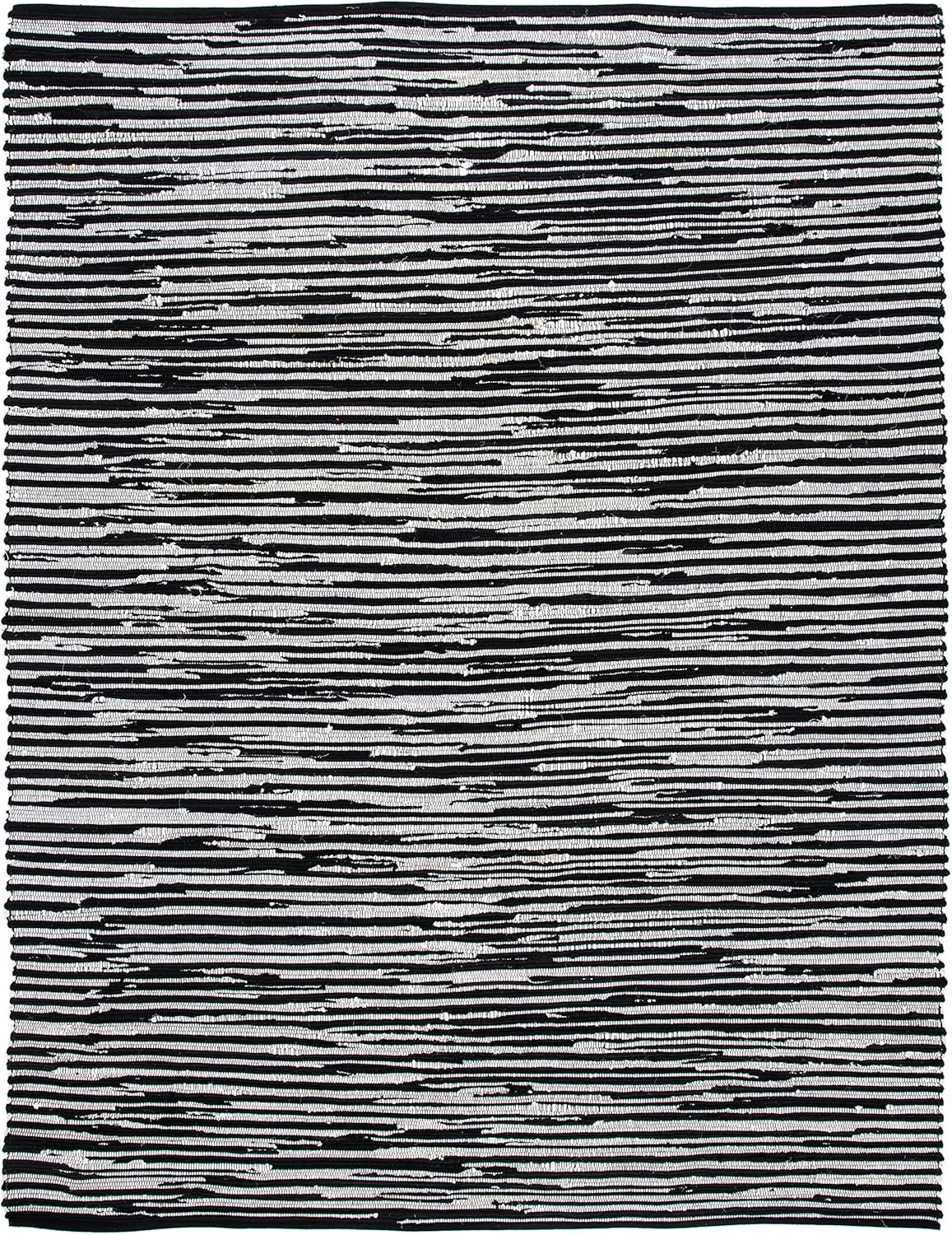 SAFAVIEH Area Rug 3x5 - Rag Rug Collection - Blue & Multi, Handmade Cotton, Boho Stripe Pattern, Ideal for Entryway, Living Room, Bedroom, Dining Space (RAR130B)
