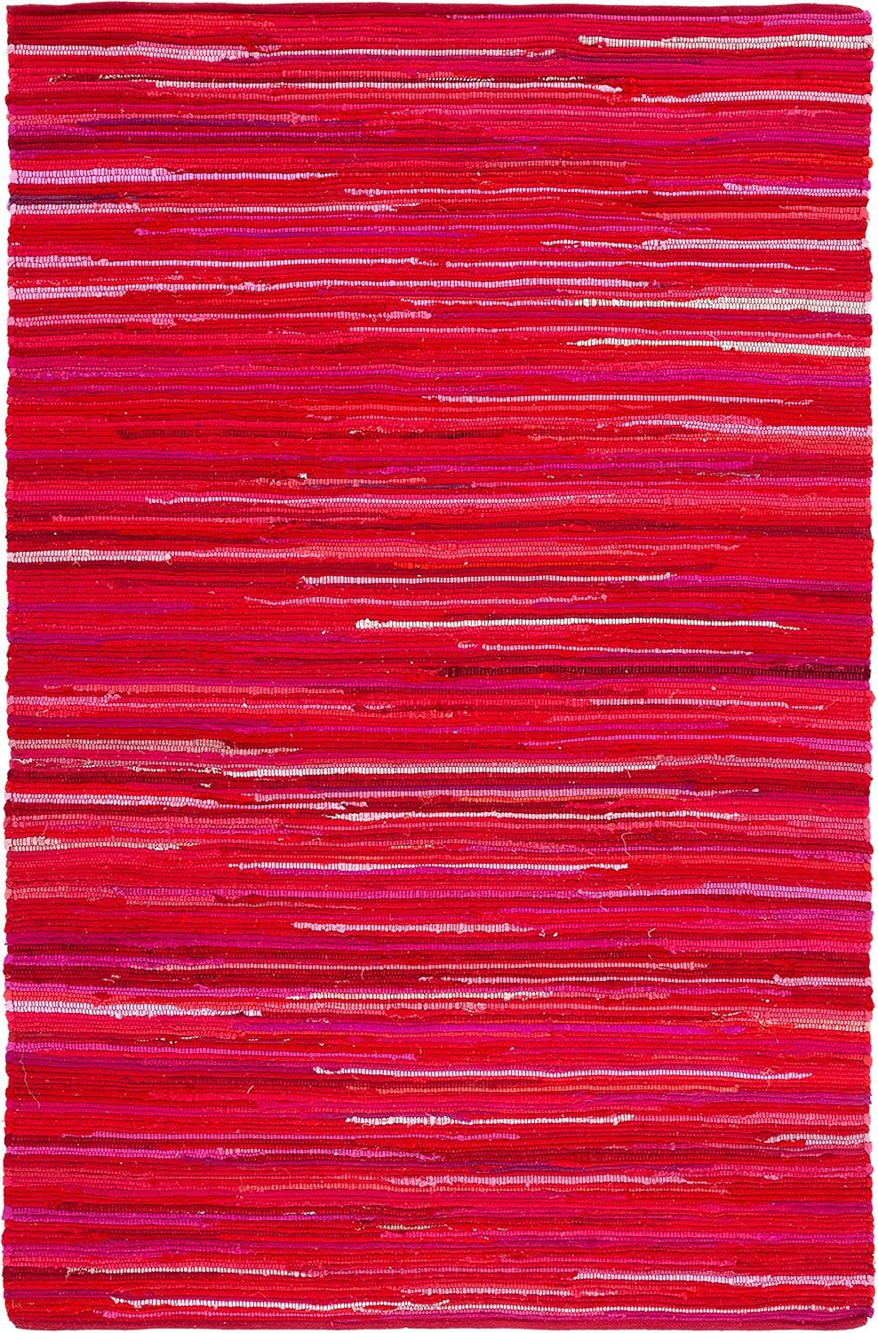 SAFAVIEH Area Rug 3x5 - Rag Rug Collection - Blue & Multi, Handmade Cotton, Boho Stripe Pattern, Ideal for Entryway, Living Room, Bedroom, Dining Space (RAR130B)