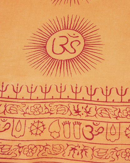 Yoga Scarf Meditation Shawl Large Wrap Hindu Prayer Stole OM print