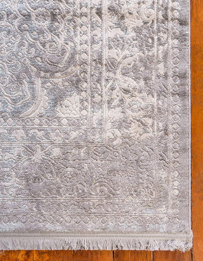 Unique Loom New Classical Collection Area Rug - Olwen (4'Round, Purple/ Gray)