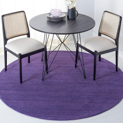 SAFAVIEH Himalaya Collection 6' Round Black HIM610C Handmade Premium Wool Area Rug