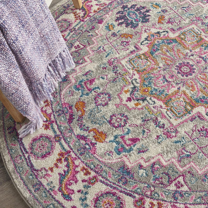 Nourison Home Passion Teal Multicolor 9' x 12' Area Rug - Easy Clean, Non Shedding, Bed Room, Living Room, Dining Room, Kitchen (9' x 12')