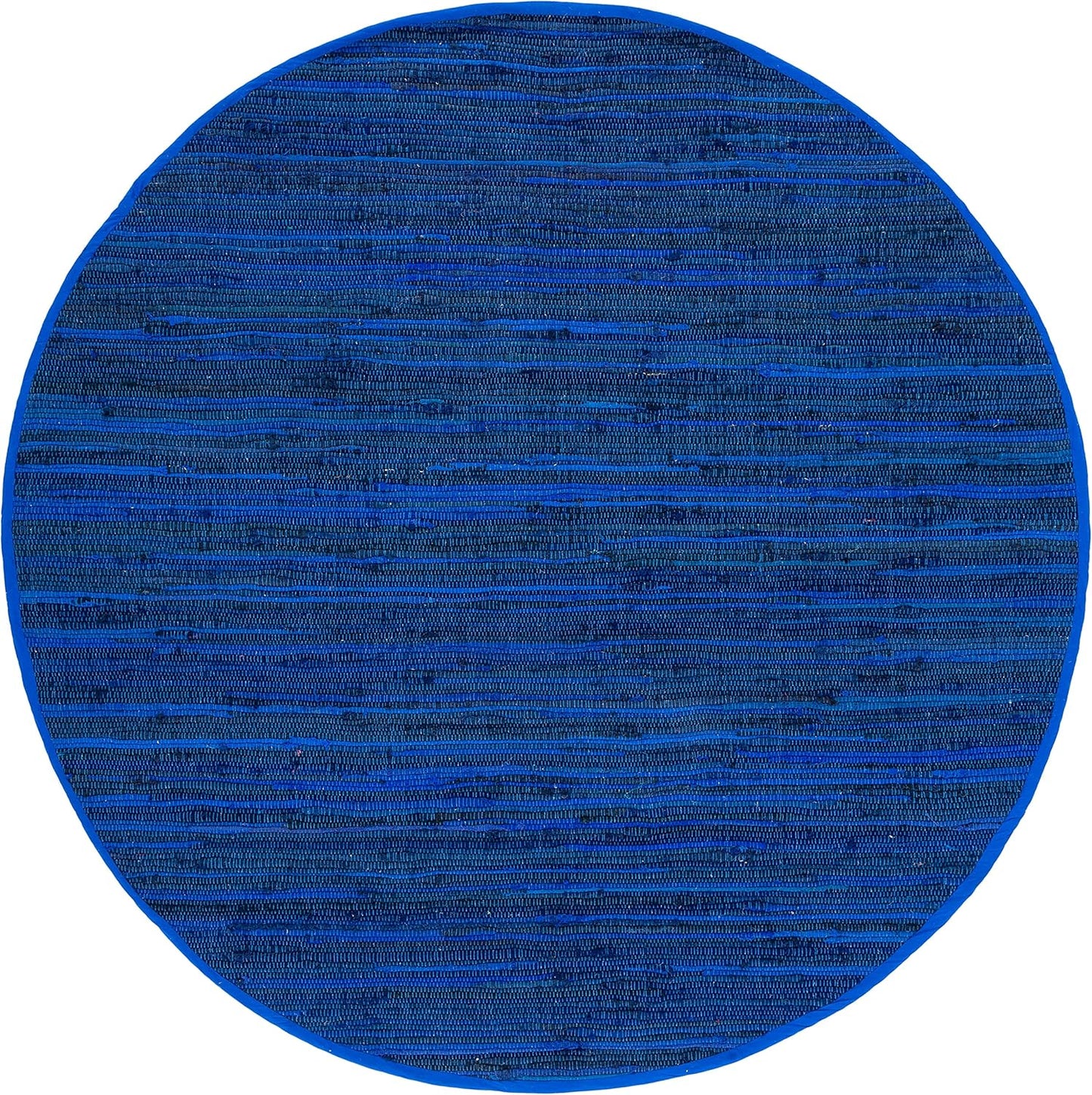 SAFAVIEH Area Rug 3x5 - Rag Rug Collection - Blue & Multi, Handmade Cotton, Boho Stripe Pattern, Ideal for Entryway, Living Room, Bedroom, Dining Space (RAR130B)