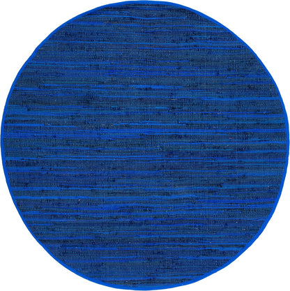 SAFAVIEH Area Rug 3x5 - Rag Rug Collection - Blue & Multi, Handmade Cotton, Boho Stripe Pattern, Ideal for Entryway, Living Room, Bedroom, Dining Space (RAR130B)
