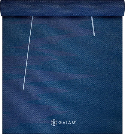 Gaiam Print Yoga Mat, Non Slip Exercise & Fitness Mat for All Types of Yoga, Pilates & Floor Exercises