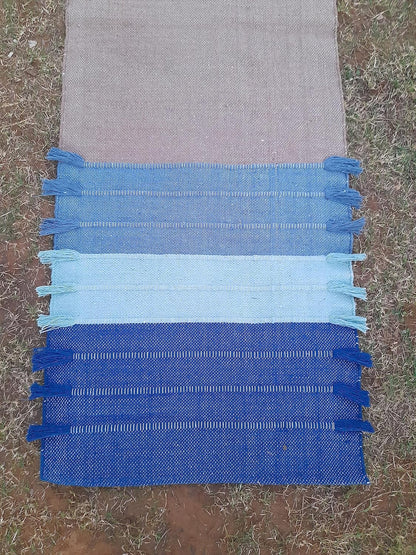 Jaipur art & Rugs Cotton Yoga Mat - Eco-Friendly Hand-Woven Rug - Non Slip & Thick (24”x72”x5mm) for Everyday Fitness at Home - Comfortable Extra-Long