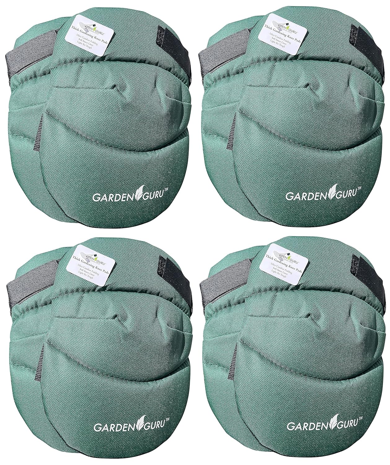 Garden Guru Cushioned Gardening Knee Pads with Adjustable Straps - Soft Inner Liner, Ultra Comfort Padding, Garden Kneelers for Yard Work, Cleaning, Household Chores, Roofing, and More 1 Pack
