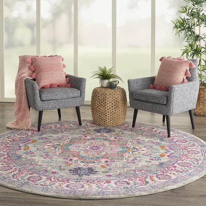 Nourison Home Passion Teal Multicolor 9' x 12' Area Rug - Easy Clean, Non Shedding, Bed Room, Living Room, Dining Room, Kitchen (9' x 12')