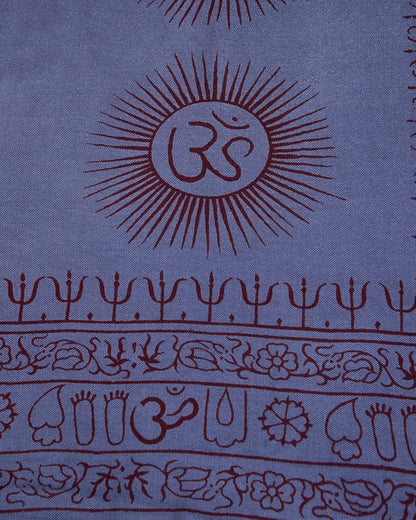 Yoga Scarf Meditation Shawl Large Wrap Hindu Prayer Stole OM print