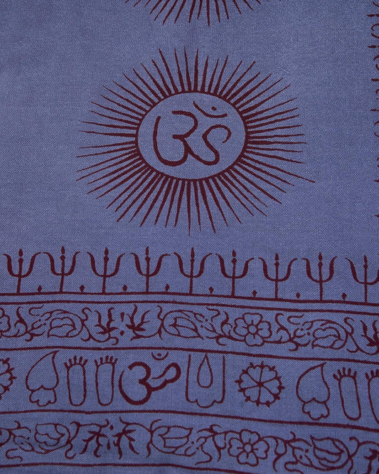 Yoga Scarf Meditation Shawl Large Wrap Hindu Prayer Stole OM print