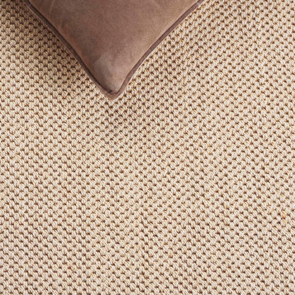 SAFAVIEH Area Rug 11x15 - Natural Fiber Collection - Large - Maize & Linen Color, Sisal, Woven Design with Border (NF141B) - Colors B