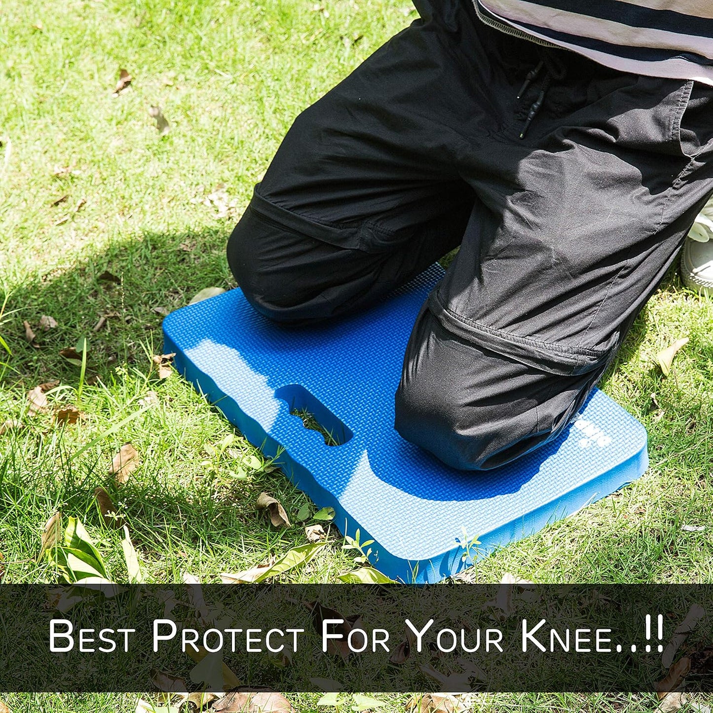 Dimple Thick Kneeling Pad | Garden Pad for Gardening | Kneeling Pad for Work | Garden & Bathtub Kneeler for Baby Bath | Kneeling Mat for Exercise & Yoga (XL) 17.8 x 11, Thickest 1-½"(2 Pack, Blue)