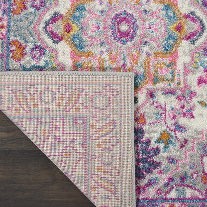 Nourison Home Passion Teal Multicolor 9' x 12' Area Rug - Easy Clean, Non Shedding, Bed Room, Living Room, Dining Room, Kitchen (9' x 12')